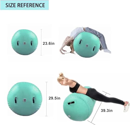 Gymnastics Air Roller Air Barrel Inflatable Tumbling Mat,Back Handspring Training Mats For Home Use, Gym Training, Cheerleading With Electric Pump