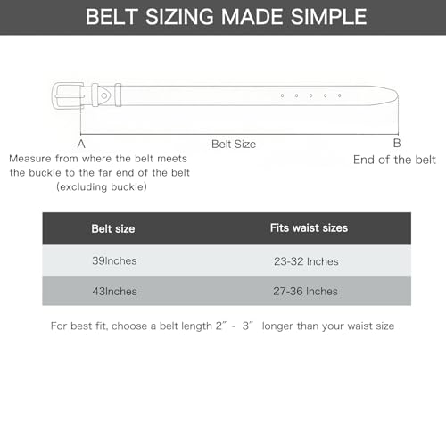 Image of Aurolran Women's Leather Belt with Buckle - Ideal for Dresses, Jeans, and Coats