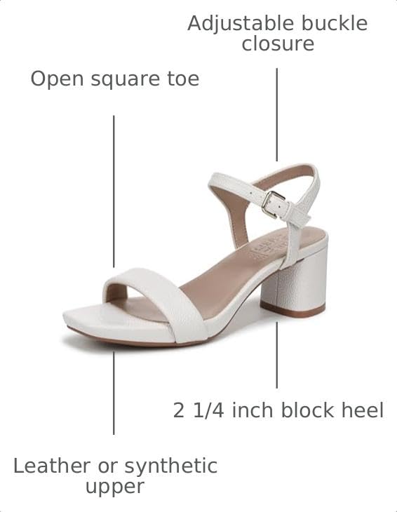 Image of Naturalizer Women's Izzy Block Heel Ankle Strap Heeled Sandal | Party Sandals