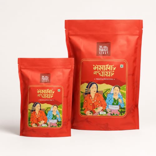 Image of The Pahadi Story Masala Chai 625g - Assam Harvest Blend with 100% Natural Spices, Winter Season Special Chai Patti, Aromatic Chai Masala (450g + 175g)