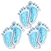 VALICLUD 3 Piezas Azul Bebé Niño Pies Globos Papel de Aluminio Baby Shower Globo Decorativo Huella Globos Fiesta de Cumpleaños para Niños Pequeños Globo Guirnalda Fondo