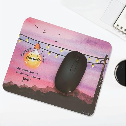 Image of anujarusiya | Affirmation Mousepad | 3mm | Non Slip | Perfect for Gifting | Being You is Your Power