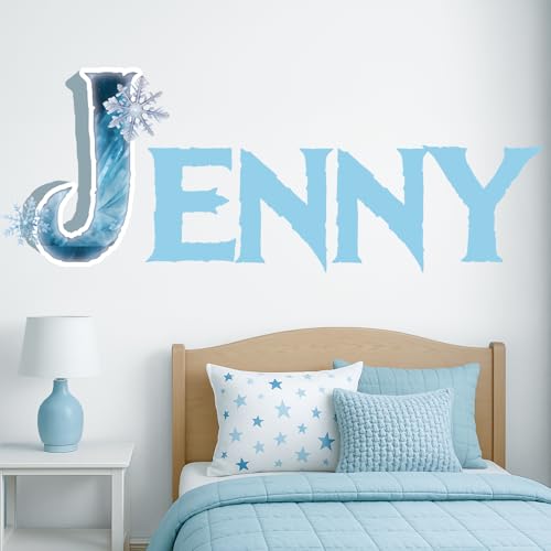 Vinilo Decorativo Personalizado Nombre Princesa de Hielo miniatura 3