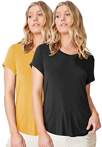 Image of Fabricorn Combo of Plain Color Stylish Up and Down Cotton Tshirt for Women