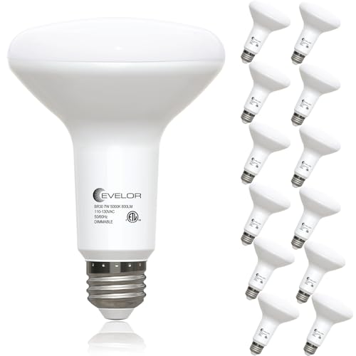 evelor 12 Pack BR30 LED Bulbs