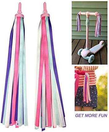 PLATT Kid's Bicycle Handlebar Streamers Colorful Ribbons Tassel for Girls Boys Bicycle Handlebar Scooter Handgrip (1Pair) 2 41 Z9FW1mlL. AC