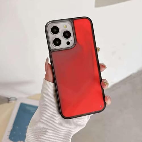 Coque de luxe iPhone 14 Pro Max en silicone fluide orange brillant