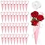 36 Pcs Flower Bouquet Bags - Mother's Day Heart Box Sleeves With Ribbon