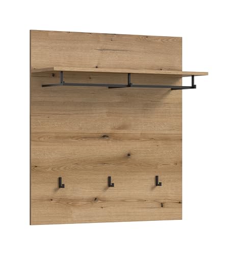 xonox.home Garderobe Scout Wandpaneel Paneel Wandboard Wandgarderobe Garderobenwand Garderobenpaneel Flurpaneel in Evoke Oak Eiche Nb., ca. 90x98x27 cm xonox.home Garderobe Scout Wandpaneel Paneel Wandboard Wandgarderobe Garderobenwand Garderobenpaneel Flurpaneel in Evoke Oak Eiche Nb., ca. 90x98x27 cm