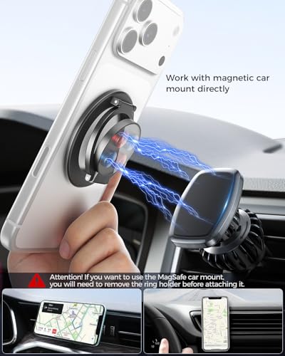 Image of SUPERONE Dual-Sided Magnetic Ring Holder for Gym MagSafe Stand & Phone Grip
