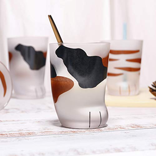cat paw Cup cat paw Glass cat paw Cups 1 Pcs Cute Cat Paws Glass Tiger Paws Mug Office Coffee Mug Breakfast Milk Glass Cup Gift (b) - Image 4