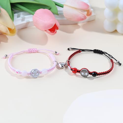 Couples/Friendship Matching Bracelets,Bat/Spider/kitty Bracelets Set, Valentine's Day Birthday Jewelry Gifts for Gf and Bf Soulmate, Matching Gifts for Husband&Wife Son&Daughters BFF (2pcs Spider)4