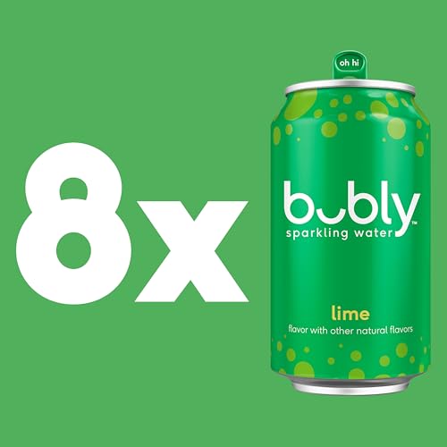 Bubly Sparkling Water, Lime, Zero Sugar & Zero Calories, Seltzer Water,12 Fl Oz Cans (Pack of 8)