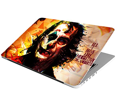 Laptop Skin Stickers Bubble-Free HD Quality Sticker for Laptops Upto 15.6" (Dustproof|Waterproof|Scratchproof|Reusable) - Joker