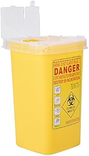 Sharps Bin - Delaman Biohazard Needle Container Disposable Tattoo Medical Plastic Box 1 Litre (Color : Yellow)