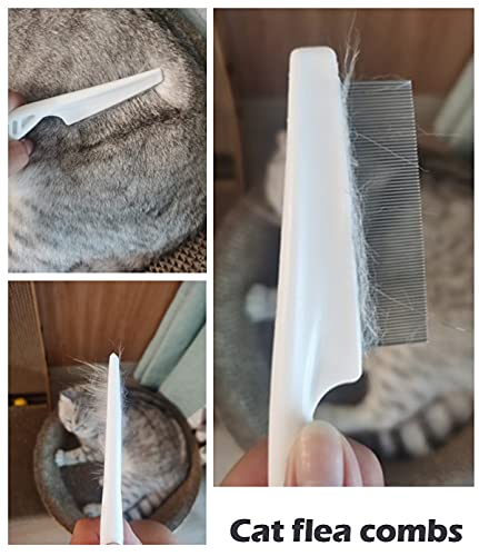 TanDraji Dog Combs for Grooming, Metal Dog Grooming Comb and Cat Flea Comb with Rounded Teeth for Removing Tangles and… - Image 7