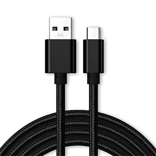 Kit Me Out® [1M 1 Metro [3.1A Cargador Rápida] Cable De Carga Rápida USB C para Sony Xperia L3, Tipo C Sincronización Cable Trenzado Nilón Nylon [USB 3.0] - Negro