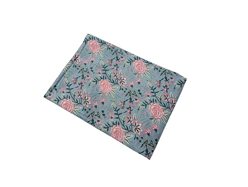 Image of Doraya Pure Cotton Dress Making Fabric Sanganeri Print Jaipuri Hand Block Printed Unstitched Dress Material for Women Blouse /Plazzo,Kurti /Lehenga Piece Womens 43 inch Inches Width (Grey 3, 2.5 Meter)