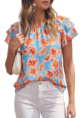 PRETTYGARDEN Boho Floral Tops for Women Summer Only $19.99 at Amazon