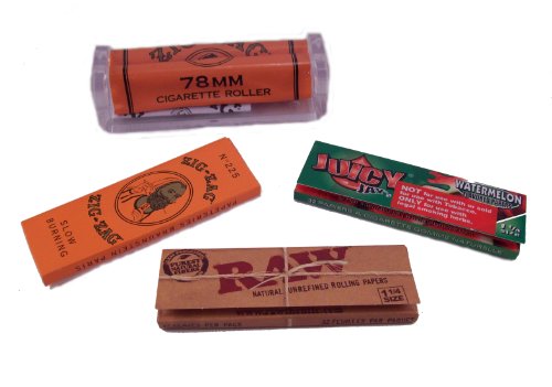 Zig Zags, Raw Rolling Papers, Watermelon Juicy Jay's & 78mm Roller