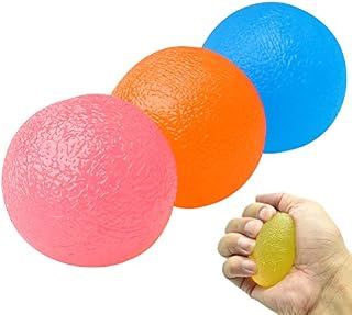 nuosen 3PCS Gel Hand Balls,Hand Therapy Squeeze Exercise Stress Balls Finger Wrist for Arthritis Hand,Finger,Grip Strengthening and Stress Relief