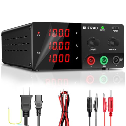 Amazon.co.jp: RUZIZAO直流安定化電源(0~100V 0~10A) 1000W大電力 可変