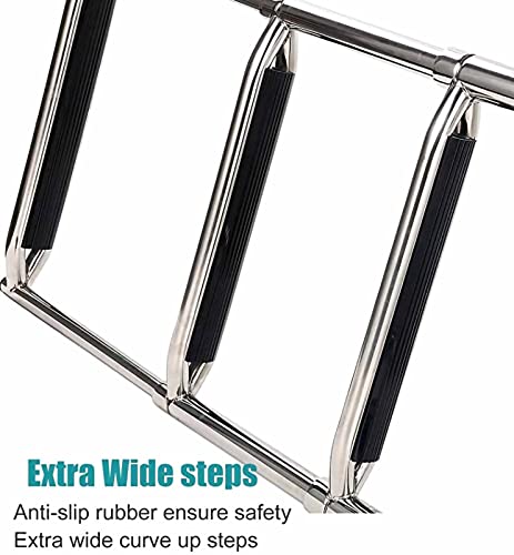 Escalera plegable marina de acero inoxidable 4 peldaños miniatura 5