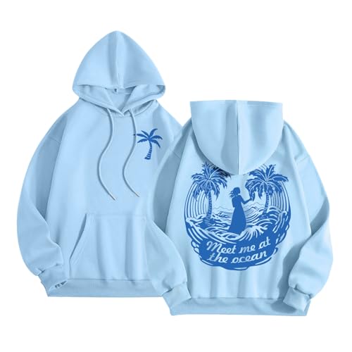 Hoodies for Girls Cute Pink Puff Hoodie Letter Print Casual Graphic Hoodies Drawstring Pullover