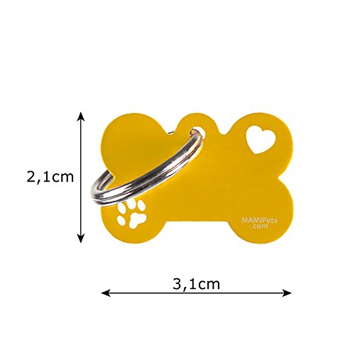 MAMIPets MEDAGLIETTA Cane Osso con Incisione Laser...
