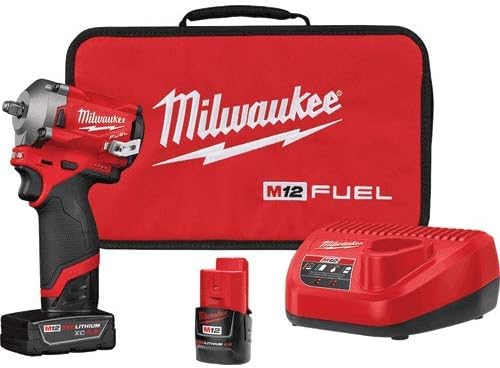 Milwaukee M12 FUEL 3/8" Stubby Impact Wrench Kit