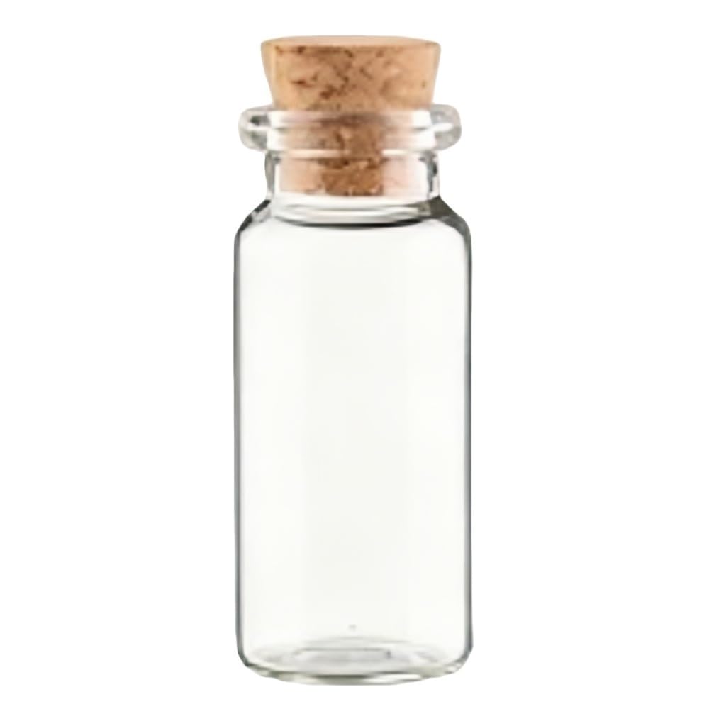 GOCENJIU Small Storage Vial 10pieces High Borosilicate Glass Bottles Mini Empty Jars, Small Vials Lightweight for Wedding DIY