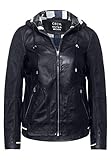 Lederjacke Cecil Damen Lederjacke mit Kapuze deep Blue S