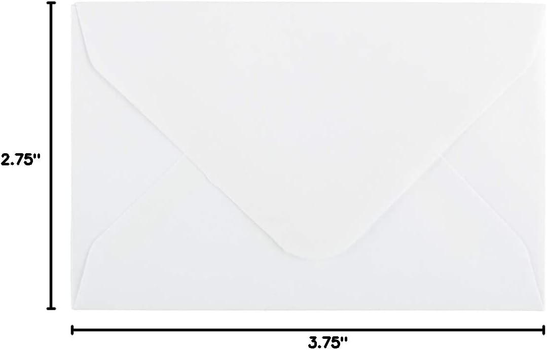 JAM PAPER Mini Commercial Envelopes - 2 3/4 x 3 3/4 - White - Bulk 500/Box