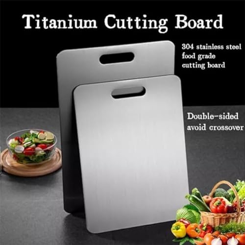 Tabla de Cortar de Titanio, Tabla de Corte para Cocina, Tamaño Grande de Doble Cara para Carnes, Frutas y Verduras (29,2 x 20,3 cm) miniatura 2