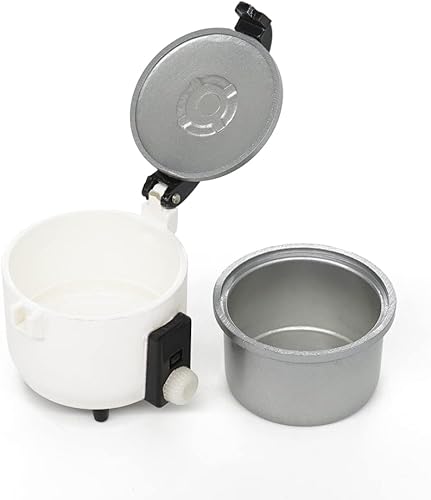 Miniatura 3 de Odoria 1/12 - Arrocera en miniatura para casa de muñecas, accesorios de cocina, color blanco