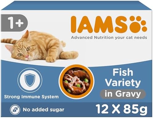IAMS Adult Wet Cat Food Sea Collection in Gravy 12 x 85g