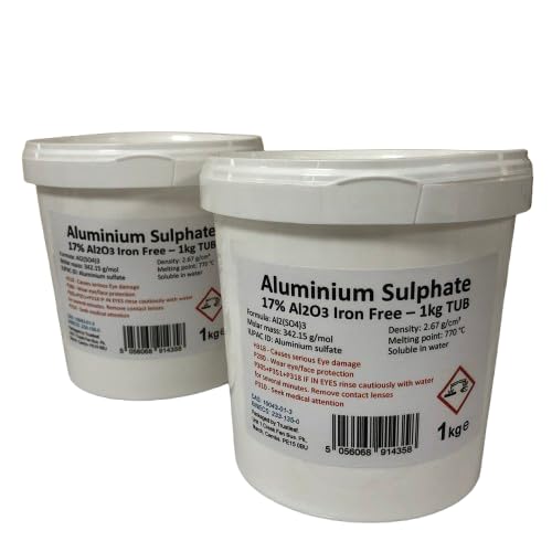 2kg (2x1kg) Tub Aluminium Sulphate 17% Iron Free Alum Al2(SO4)3 โ image 1