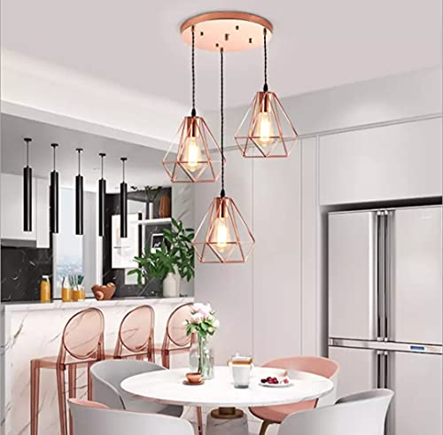 Mylights Retro Rustik Bakır Avize Üçlü 35 Cm Avize