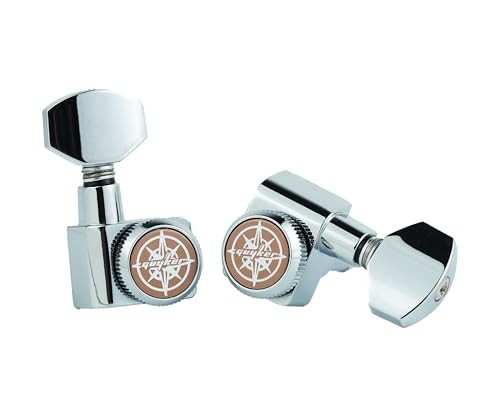 Image of Guyker 6 In-line Guitar Locking Tuners aa‚¬a€oe 1:18 Locking Tuning Key Pegs Tuners aa‚¬a€oe Chrome
