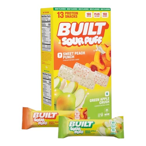 Puff Protein Bars variedad 13 barras sabor durazno y manzana miniatura 1