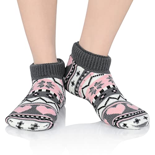 Image of American Trends Slipper Socks for Women Non Slip Christmas Socks Comfy Warm Winter Grippy Socks with Grippers