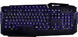 TECLADO USB GAMER VX GAMING HERCULES COM MULTIMÍDIA LED 3 CORES CABO USB 1.8 METROS ABNT2 PRETO - GT200 - VINIK