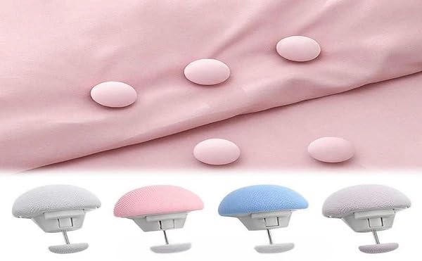 JDS SALES Mushroom Shaped Quilt Clips - to Keep Bed Covers, Duvets, and Blankets in Place. Easy to Use and Secure on Sheets, Quilts, and Covers for a Tidy Bed. Perfect for Travel or Sofas!(Pack of 8) 1