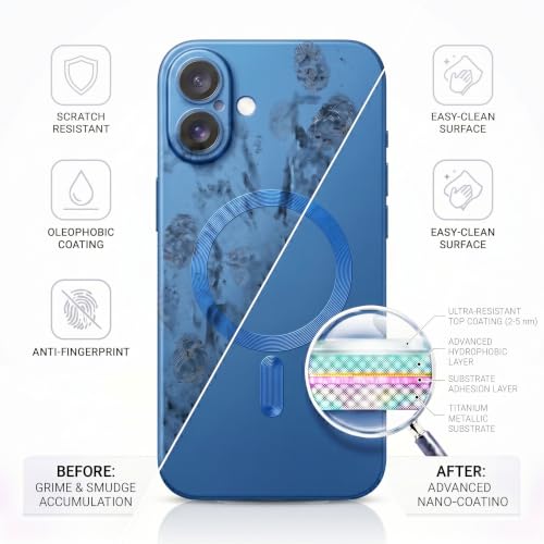 Image of amazon basics Premium Mag-Safe Case for iPhone 16 Plus | Shockproof & Anti-Scratch Cover | Soft Silicone with Wireless Charging | Camera Lens Guard - Gray