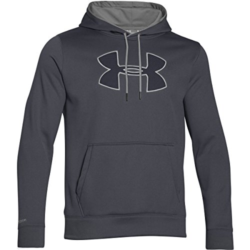 Under Armour Men's Storm Armour Fleece Big Logo Hoodie, Carbon Heather (090)/Amalgam Gray, Large
