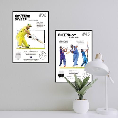 Image of CodersParadise Paper Cricket Anatomy Wall Posters - Pack Of 6 | 8X12 Inch (A4 Size) | Wall Poster For Home Bedroom, Living Room Decor And Aesthetics | Included Glue Dots