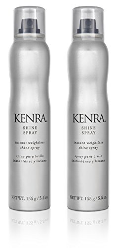 Kenra Professional Shine Spray | Instant Weightless Shine Hairspray | Tames Frizz & Flyaways | Enhances Color Vibrancy | Lightweight, No Hold | All Hair Types | 5.5 oz (2-Pack)