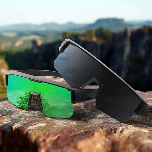 Polarized Fit Over Glasses Sunglasses for Men Women, UV Protection Sports Wrap Around for Driving Cycling Fishing - Image 7