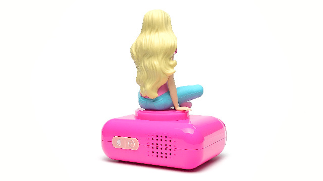 LEXIBOOK, Barbie, Nightlight Alarm Clock, Sounds and Melodies, LCD Backlit Screen, Luminous, Snooze, Pink, RL800BB