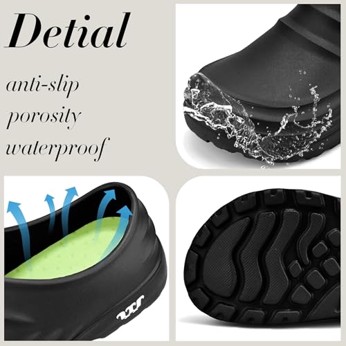 Unisex Armadillo Chef Shoes Non-Slip Oil Resistant Kitchen Work Clogs, Breathable Waterproof Lightweight Safety3